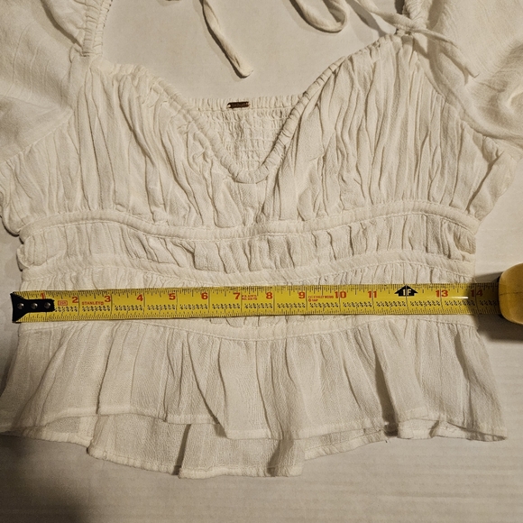 Free People Chloe Puff Smocked Top, M - Picture 12 of 13